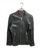 DIESELディーゼル）の古着「ラムレザーライダースジャケット/Lambskin Biker Jacket」｜ブラック