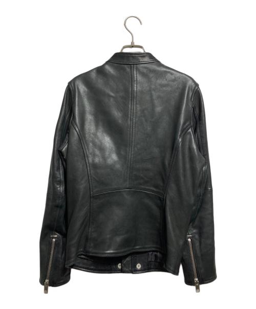 DIESEL（ディーゼル）DIESEL (ディーゼル) ラムレザーライダースジャケット/Lambskin Biker Jacket ブラック サイズ:XSの古着・服飾アイテム