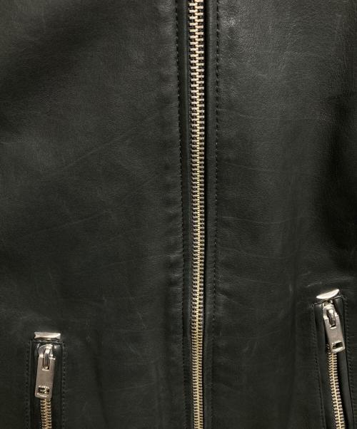 DIESEL（ディーゼル）DIESEL (ディーゼル) ラムレザーライダースジャケット/Lambskin Biker Jacket ブラック サイズ:XSの古着・服飾アイテム