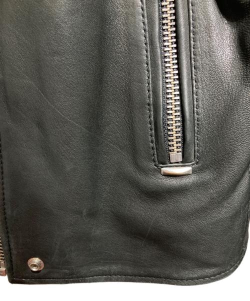 DIESEL（ディーゼル）DIESEL (ディーゼル) ラムレザーライダースジャケット/Lambskin Biker Jacket ブラック サイズ:XSの古着・服飾アイテム