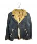 Hysteric Glamour（ヒステリックグラマー）の古着「メッセージプリントムートンジャケット/Message-print shearling jacket」｜グレー
