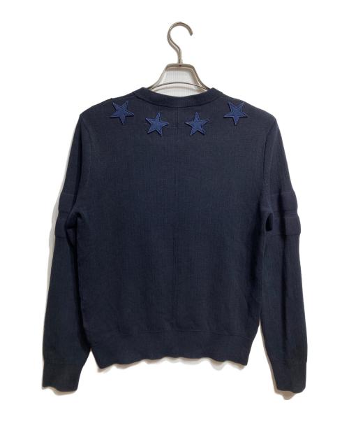 GIVENCHY（ジバンシィ）GIVENCHY (ジバンシィ) スターパッチニット ネイビー サイズ:Sの古着・服飾アイテム