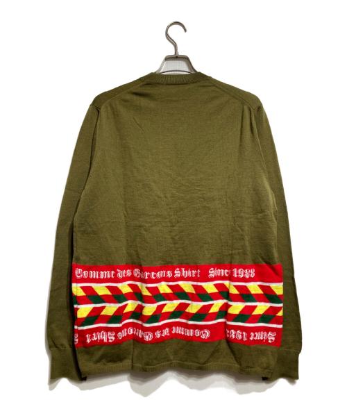 COMME des GARCONS SHIRT（コムデギャルソンシャツ）COMME des GARCONS SHIRT (コムデギャルソンシャツ) ジオメトリックパターンセーター/Geometric pattern sweater オリーブ サイズ:XLの古着・服飾アイテム