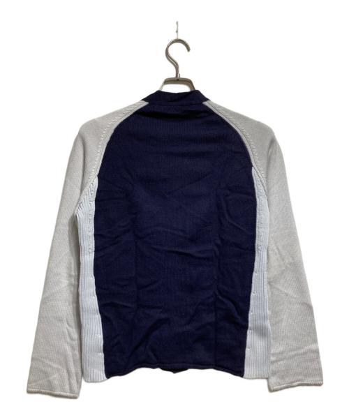 COMME des GARCONS HOMME PLUS（コムデギャルソンオムプリュス）COMME des GARCONS HOMME PLUS (コムデギャルソンオムプリュス) ウール切替カーディガン/Wool-Panel Cardigan ネイビー サイズ:Freeの古着・服飾アイテム