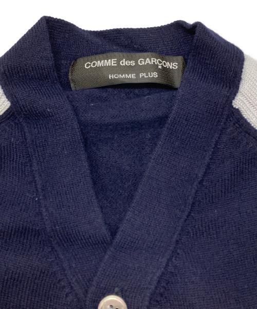 COMME des GARCONS HOMME PLUS（コムデギャルソンオムプリュス）COMME des GARCONS HOMME PLUS (コムデギャルソンオムプリュス) ウール切替カーディガン/Wool-Panel Cardigan ネイビー サイズ:Freeの古着・服飾アイテム