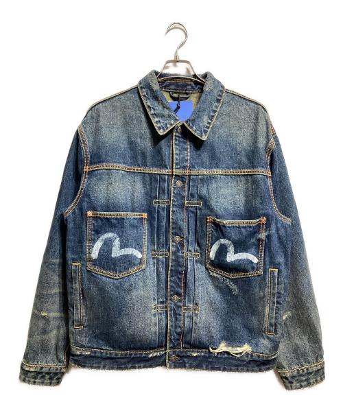 EVISU（エヴィス）EVISU (エヴィス) GDC (ジーディーシー) WASHED TYPE 2 DENIM JACKET インディゴ サイズ:Ｌの古着・服飾アイテム