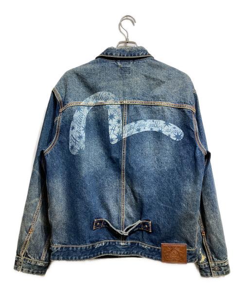 EVISU（エヴィス）EVISU (エヴィス) GDC (ジーディーシー) WASHED TYPE 2 DENIM JACKET インディゴ サイズ:Ｌの古着・服飾アイテム