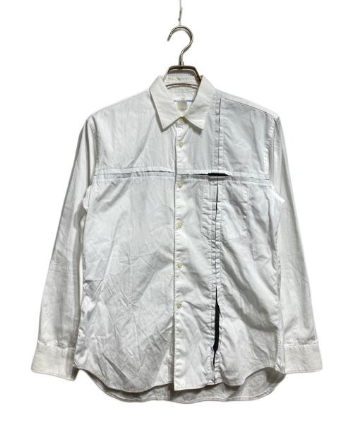 COMME des GARCONS SHIRT（コムデギャルソンシャツ）COMME des GARCONS SHIRT (コムデギャルソンシャツ) カッティングデザインインシャツ ホワイト サイズ:ＸＳの古着・服飾アイテム