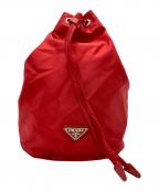 PRADAプラダ）の古着「ナイロン巾着ポーチ/Nylon Drawstring Pouch」｜レッド