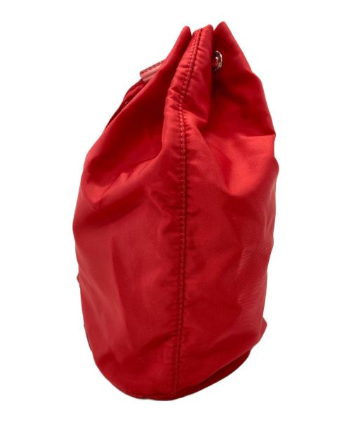 PRADA（プラダ）PRADA (プラダ) ナイロン巾着ポーチ/Nylon Drawstring Pouch レッド サイズ:不明の古着・服飾アイテム