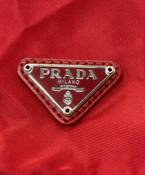 PRADA（プラダ）PRADA (プラダ) ナイロン巾着ポーチ/Nylon Drawstring Pouch レッド サイズ:不明の古着・服飾アイテム