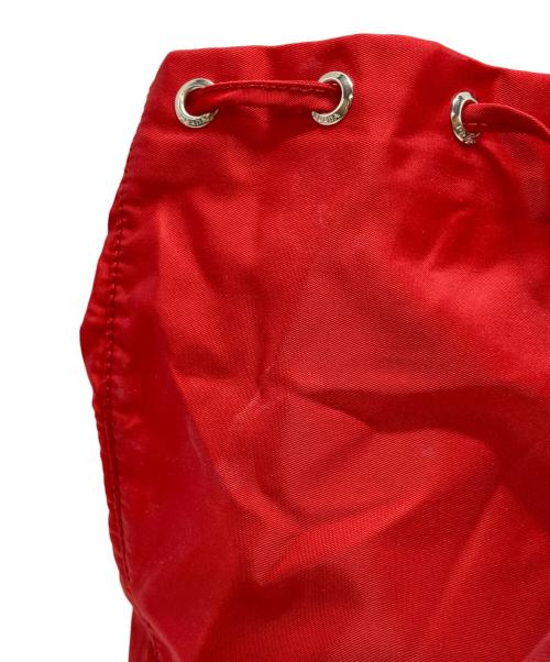 PRADA（プラダ）PRADA (プラダ) ナイロン巾着ポーチ/Nylon Drawstring Pouch レッド サイズ:不明の古着・服飾アイテム