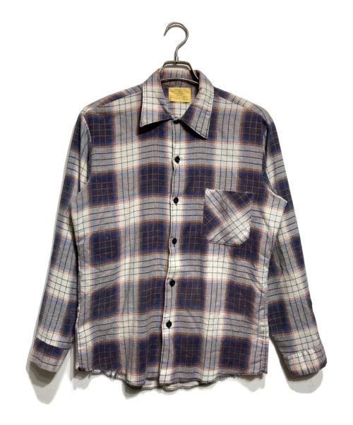 Sears（シアーズ）Sears (シアーズ) 70’s チェックシャツ グレー サイズ:Mの古着・服飾アイテム