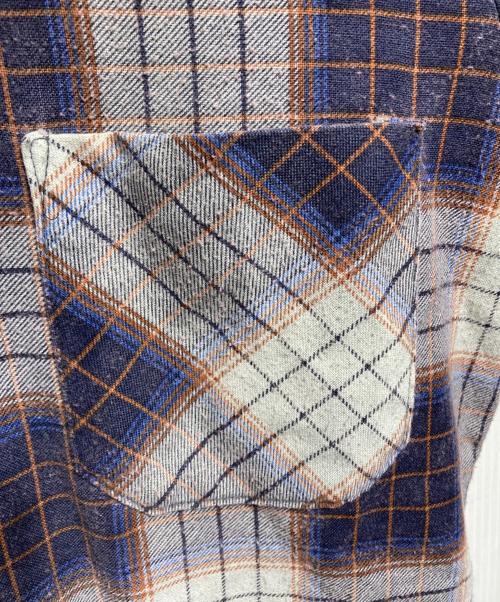 Sears（シアーズ）Sears (シアーズ) 70’s チェックシャツ グレー サイズ:Mの古着・服飾アイテム