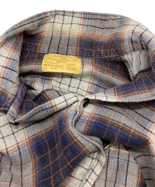 Sears（シアーズ）Sears (シアーズ) 70’s チェックシャツ グレー サイズ:Mの古着・服飾アイテム