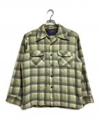 PENDLETONペンドルトン）の古着「70’s ウールオンブレシャツ/ 70s Wool Ombré Shirt」｜グリーン