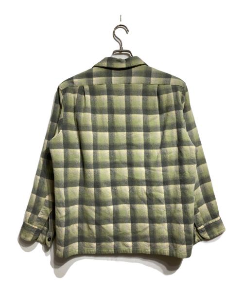 PENDLETON（ペンドルトン）PENDLETON (ペンドルトン) 70’s ウールオンブレシャツ/ 70s Wool Ombré Shirt グリーン サイズ:Lの古着・服飾アイテム