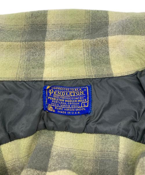 PENDLETON（ペンドルトン）PENDLETON (ペンドルトン) 70’s ウールオンブレシャツ/ 70s Wool Ombré Shirt グリーン サイズ:Lの古着・服飾アイテム