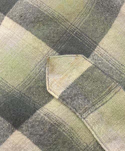 PENDLETON（ペンドルトン）PENDLETON (ペンドルトン) 70’s ウールオンブレシャツ/ 70s Wool Ombré Shirt グリーン サイズ:Lの古着・服飾アイテム