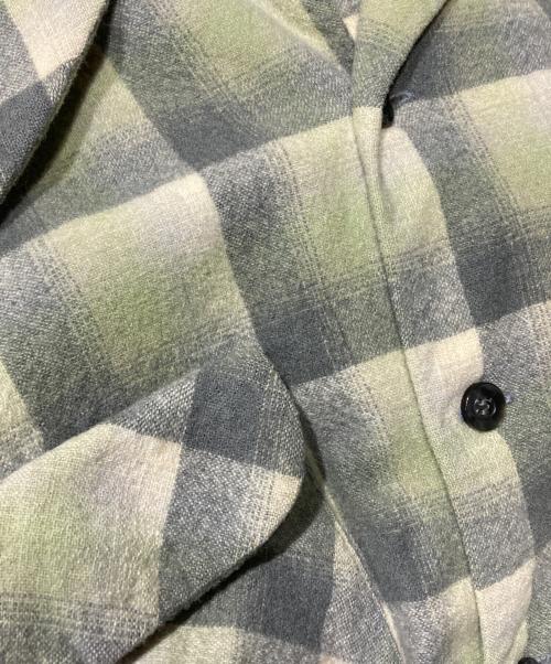 PENDLETON（ペンドルトン）PENDLETON (ペンドルトン) 70’s ウールオンブレシャツ/ 70s Wool Ombré Shirt グリーン サイズ:Lの古着・服飾アイテム