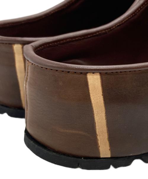ASAHI SATO（アサヒ サトウ）ASAHI SATO (アサヒ サトウ) PATINE MULE ブラウン サイズ:28cmの古着・服飾アイテム