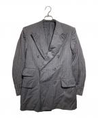 GUCCIグッチ）の古着「ピークドラペルダブルジャケット/ Double-breasted jacket with peak lapels」｜ブラック
