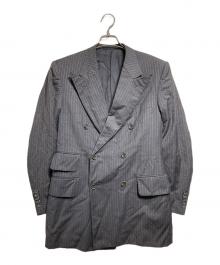 GUCCI（グッチ）の古着「ピークドラペルダブルジャケット/ Double-breasted jacket with peak lapels」｜ブラック