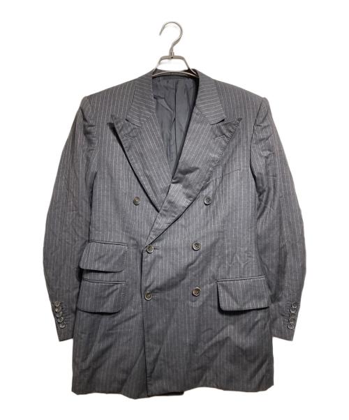 GUCCI（グッチ）GUCCI (グッチ) ピークドラペルダブルジャケット/ Double-breasted jacket with peak lapels ブラック サイズ:48Rの古着・服飾アイテム