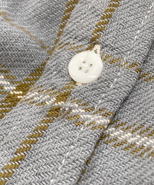 THE NORTHFACE PURPLELABEL（ザ・ノースフェイス パープルレーベル）THE NORTHFACE PURPLELABEL (ザ・ノースフェイス パープルレーベル) Flannel Plaid Field Shirt/フランネル・プレイド・フィールドシャツ グレー×ベージュ サイズ:Lの古着・服飾アイテム