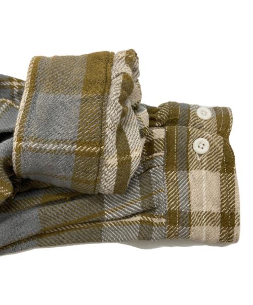 THE NORTHFACE PURPLELABEL（ザ・ノースフェイス パープルレーベル）THE NORTHFACE PURPLELABEL (ザ・ノースフェイス パープルレーベル) Flannel Plaid Field Shirt/フランネル・プレイド・フィールドシャツ グレー×ベージュ サイズ:Lの古着・服飾アイテム