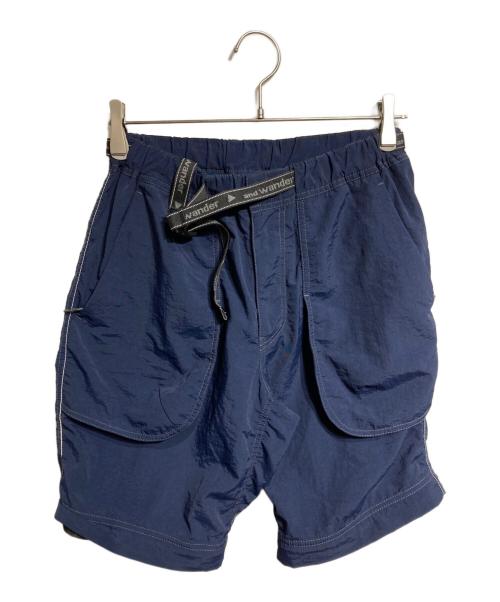 and wander（アンドワンダー）and wander (アンドワンダー) NY taffeta hiker 2way pants ネイビー サイズ:Sの古着・服飾アイテム
