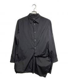 Y's（ワイズ）の古着「変形プルオーバーシャツ」｜ブラック