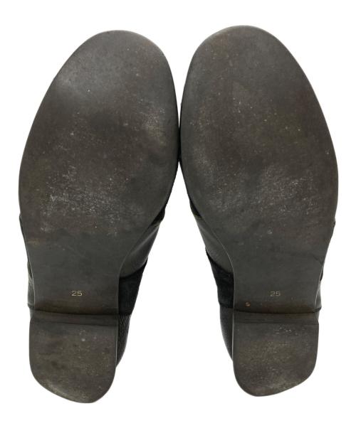 COMME des GARCONS HOMME PLUS（コムデギャルソンオムプリュス）COMME des GARCONS HOMME PLUS (コムデギャルソンオムプリュス) パッチワーク レザー サイドゴアブーツ ブラック サイズ:25㎝の古着・服飾アイテム