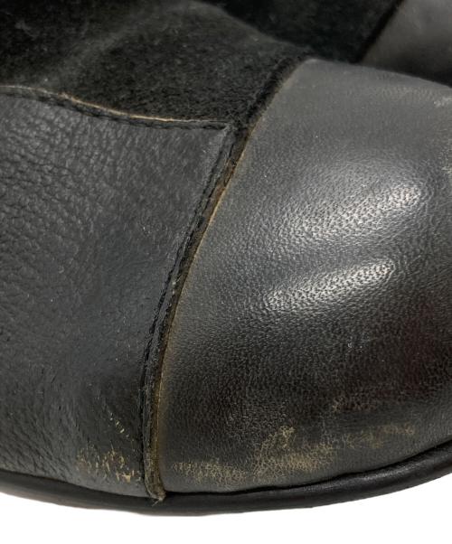 COMME des GARCONS HOMME PLUS（コムデギャルソンオムプリュス）COMME des GARCONS HOMME PLUS (コムデギャルソンオムプリュス) パッチワーク レザー サイドゴアブーツ ブラック サイズ:25㎝の古着・服飾アイテム