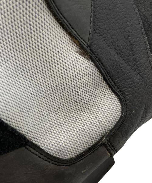 COMME des GARCONS HOMME PLUS（コムデギャルソンオムプリュス）COMME des GARCONS HOMME PLUS (コムデギャルソンオムプリュス) パッチワーク レザー サイドゴアブーツ ブラック サイズ:25㎝の古着・服飾アイテム