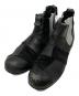 COMME des GARCONS HOMME PLUS（コムデギャルソンオムプリュス）の古着「パッチワーク レザー サイドゴアブーツ」｜ブラック