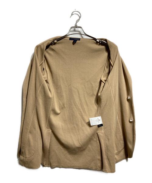 LARDINI（ラルディーニ）LARDINI (ラルディーニ) コットン平編み2Bニットジャケット/ Cotton Plain-Knit 2-Button Jacket ベージュ サイズ:Sの古着・服飾アイテム