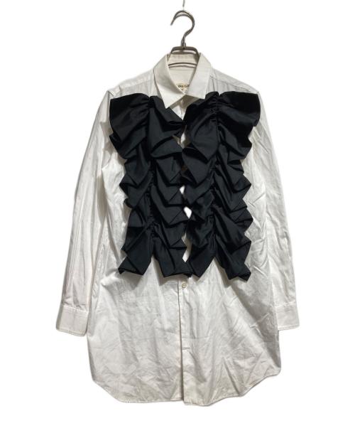 COMME des GARCONS（コムデギャルソン）COMME des GARCONS (コムデギャルソン) ギャザーフリル装飾シャツ ホワイト サイズ:Sの古着・服飾アイテム
