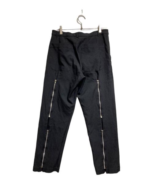 BLACK COMME des GARCONS（ブラックコムデギャルソン）BLACK COMME des GARCONS (ブラックコムデギャルソン) ポリ縮絨ボンテージパンツ/ Polyester-felted bondage pants ブラック サイズ:Mの古着・服飾アイテム
