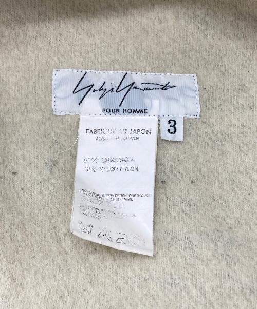 Yohji Yamamoto pour homme（ヨウジヤマモト プールオム）Yohji Yamamoto pour homme (ヨウジヤマモト プールオム) 90'S ウールパイピングカーゴパンツ/ 90s Wool Piping Cargo Pants グレー サイズ:3の古着・服飾アイテム