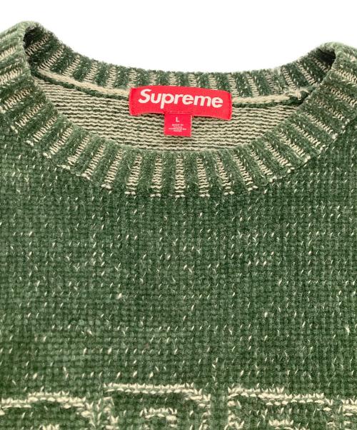 SUPREME（シュプリーム）SUPREME (シュプリーム) Contrast Arc Sweater グリーン サイズ:Lの古着・服飾アイテム