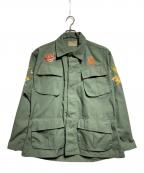 Authentic Reproduction Products®オーセンティック・リプロダクション・プロダクツ®）の古着「スカ刺繍ファティーグジャケット/Sukajan-style embroidered fatigue jacket」｜グリーン