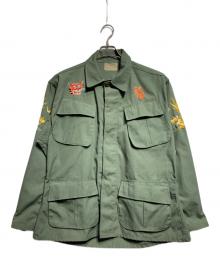 Authentic Reproduction Products®（オーセンティック・リプロダクション・プロダクツ®）の古着「スカ刺繍ファティーグジャケット/Sukajan-style embroidered fatigue jacket」｜グリーン