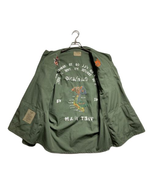 Authentic Reproduction Products®（オーセンティック・リプロダクション・プロダクツ®）Authentic Reproduction Products® スカ刺繍ファティーグジャケット/Sukajan-style embroidered fatigue jacket グリーン サイズ:不明の古着・服飾アイテム