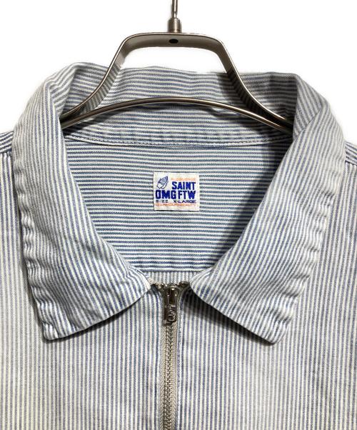 SAINT MICHAEL（セントマイケル）SAINT MICHAEL (セントマイケル) HICKORY SHIRT/STRIPE ブルー サイズ:XLの古着・服飾アイテム