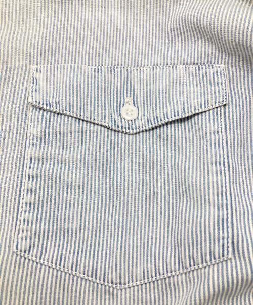 SAINT MICHAEL（セントマイケル）SAINT MICHAEL (セントマイケル) HICKORY SHIRT/STRIPE ブルー サイズ:XLの古着・服飾アイテム