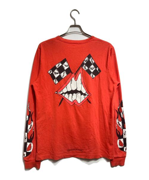CHROME HEARTS（クロムハーツ）CHROME HEARTS (クロムハーツ) PPO ketchup LS/TeePPO ケチャップロングスリーブTシャツ レッド サイズ:Mの古着・服飾アイテム