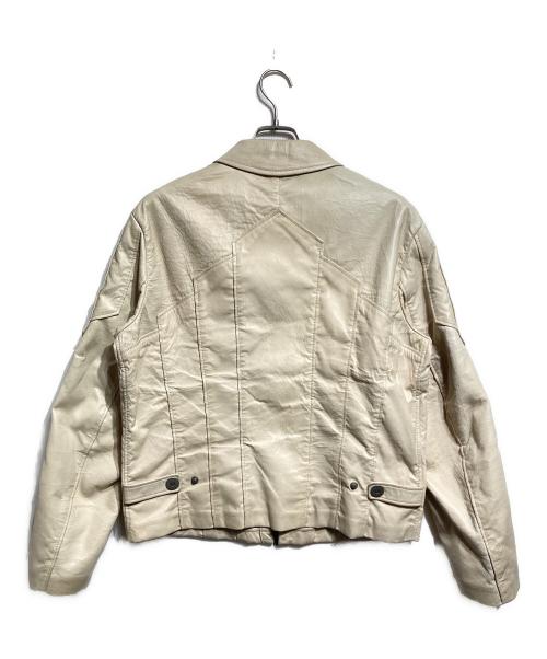 GIORGIO ARMANI（ジョルジオアルマーニ）GIORGIO ARMANI (ジョルジオアルマーニ) ラムスキンジャケット アイボリー サイズ:54の古着・服飾アイテム