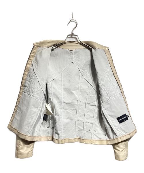 GIORGIO ARMANI（ジョルジオアルマーニ）GIORGIO ARMANI (ジョルジオアルマーニ) ラムスキンジャケット アイボリー サイズ:54の古着・服飾アイテム
