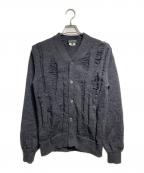 COMME des GARCONS HOMME DEUXコムデギャルソン オム ドゥ）の古着「グランジニットカーディガン/Grunge knit cardigan」｜グレー